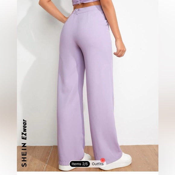 SHEIN Purple straight leg pant - Picture 2 of 2